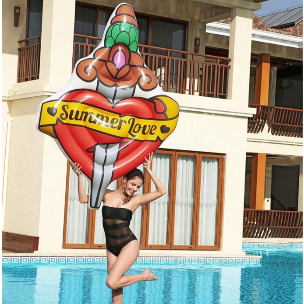 Pool Float Summer Love ❤️ Tattoo ⚔️ H20 GO Bestway 6x54x6 NWT